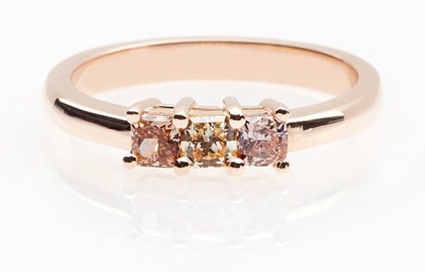 Triple Pink Diamond Ring