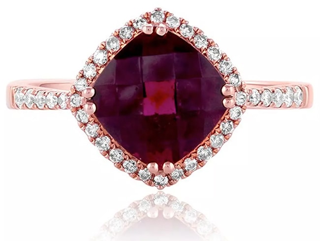 Vintage Pink Engagement Ring