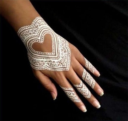 Heart Shaped Henna Design