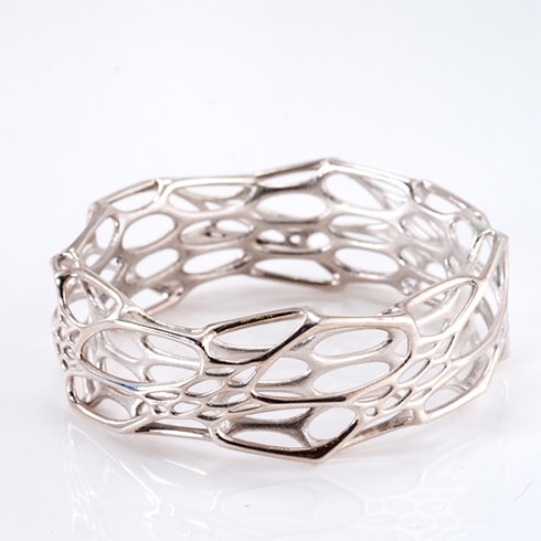 Morph Silver Bangle