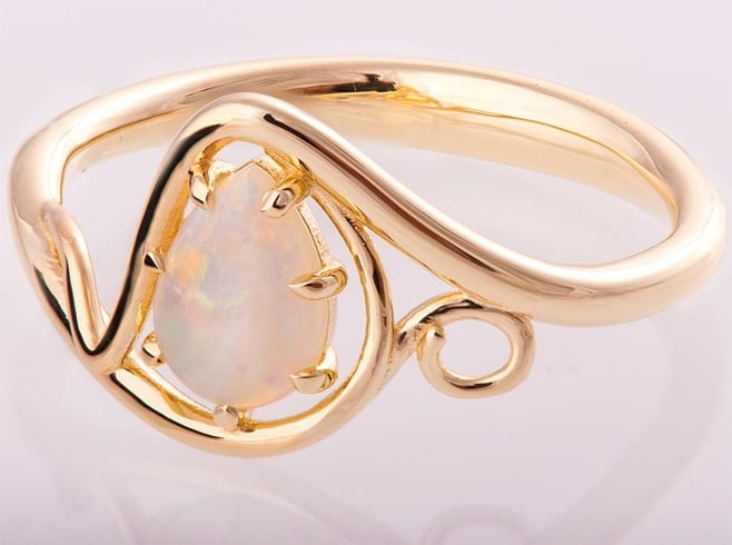 Opal engagement ring