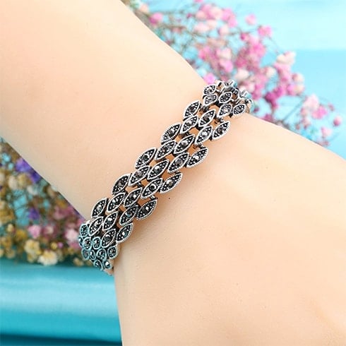 Oxidized Silver Bracelet