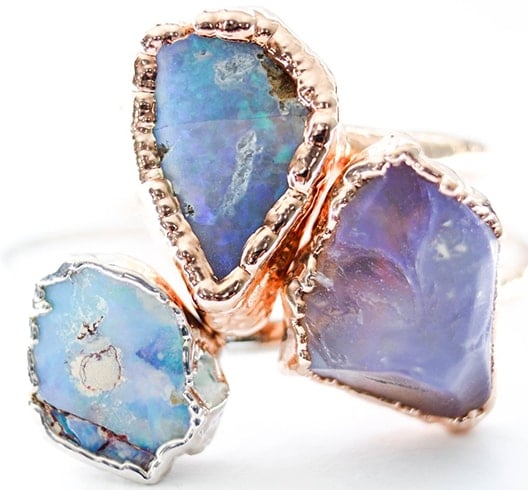 Raw opal ring