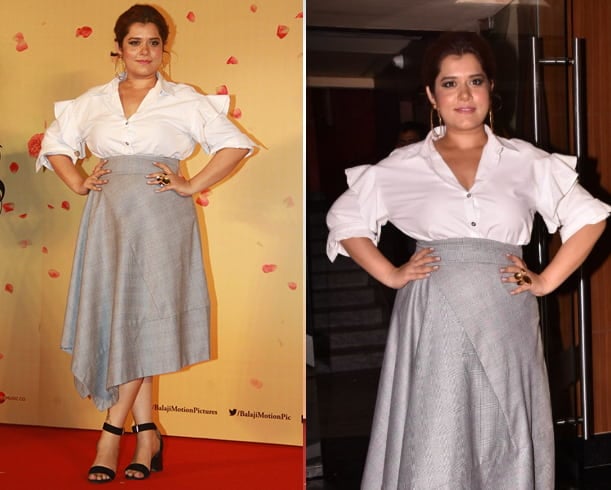 Shikha Talsania in Marks and Spencers skirt