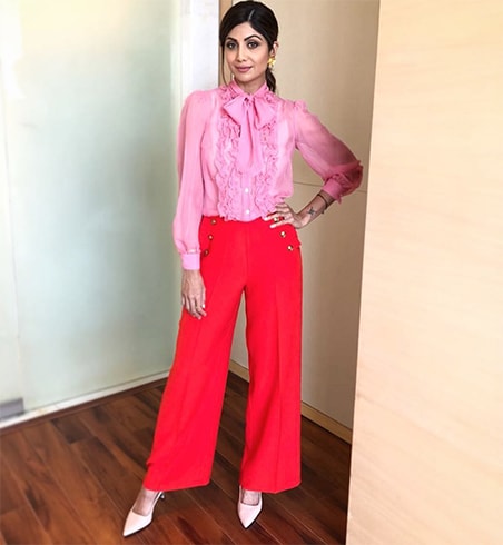 Shilpa Shetty in Dolce Gabbana top