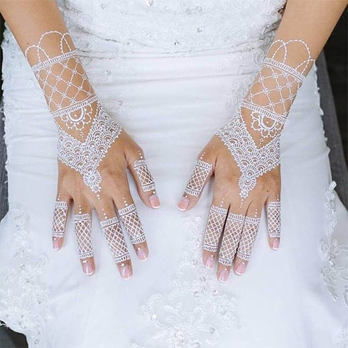 White Henna For Bride