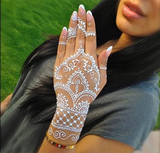 White Henna Hands