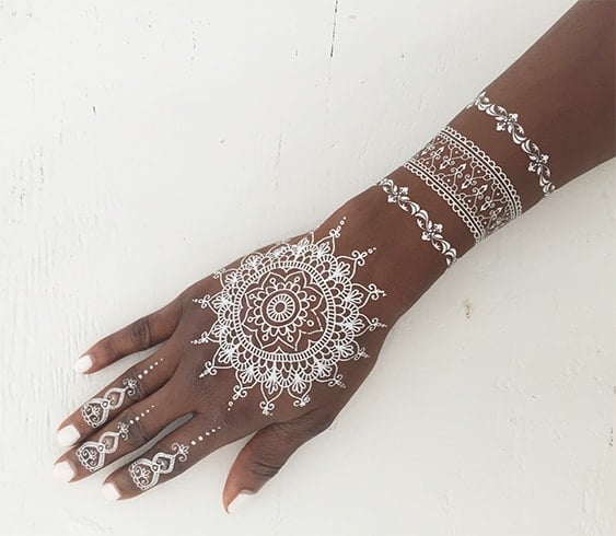 White Henna Pakistani Design