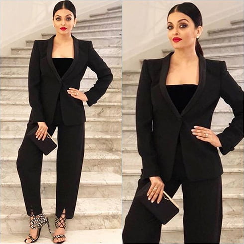 Aishwarya in Giorgio Armani pantsuit