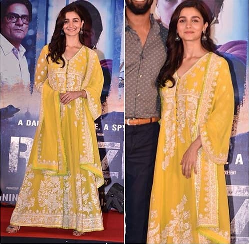 Alia Bhatt in Abu Jani Sandeep Khosla Outfit