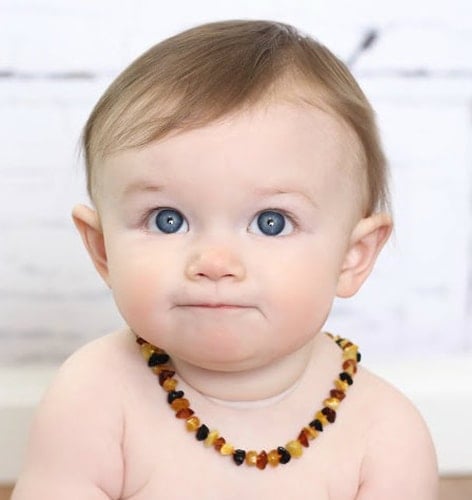 Amber Teething Necklace for baby