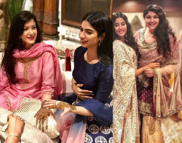 Anshula Kapoor and Sanaya Kapoor in Sonam’s Mehendi Celebrations