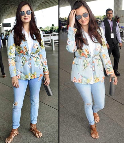 Dia Mirza Airport Style