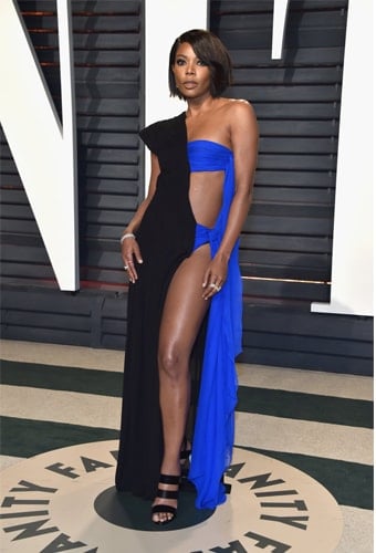 Gabrielle Union half and half dress fashion