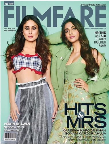 Kareena Kapoor And Sonam Kapoor On Filmfare Cover