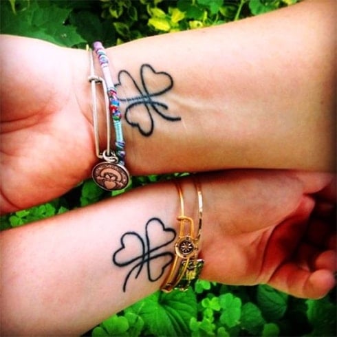 Matching Clover Tattoos