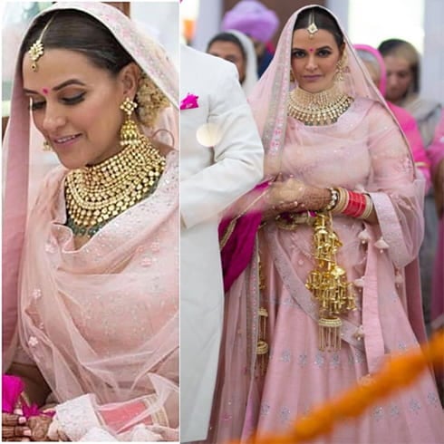 Neha Dhupia in Anita Dongre lehenga