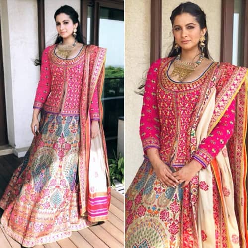 Rhea Kapoor lehenga by Abu Jani Sandeep Khosla