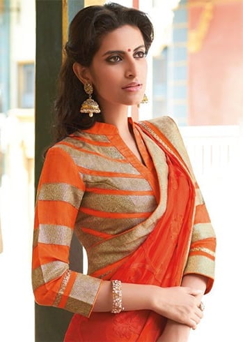 Cotton Saree Blouse Neck Design