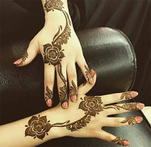 Dubai Rose Mehndi Designs