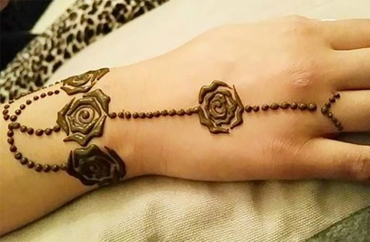 Handcuff Rose Mehndi