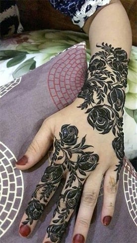 Latest Pakistani Rose Mehndi Design 2018