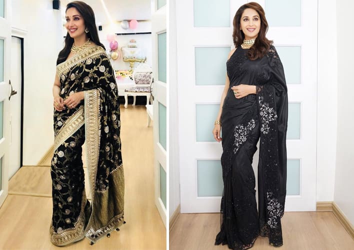 Madhuri Dixit Sari styles