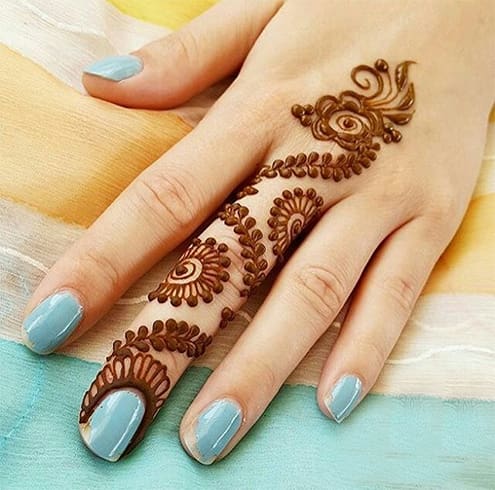 One Finger Henna Design