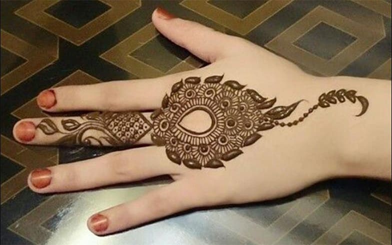 Peacock Themed Mehndi for Finger