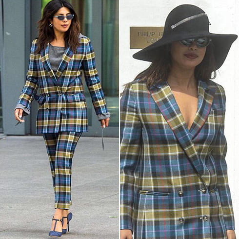 Priyanka Chopra in Plaided Summer Suit