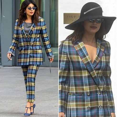 Priyanka Chopra in Plaided Summer Suit