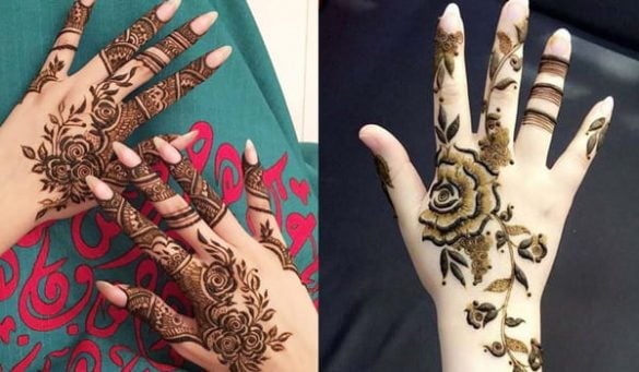 Rose Mehndi Designs