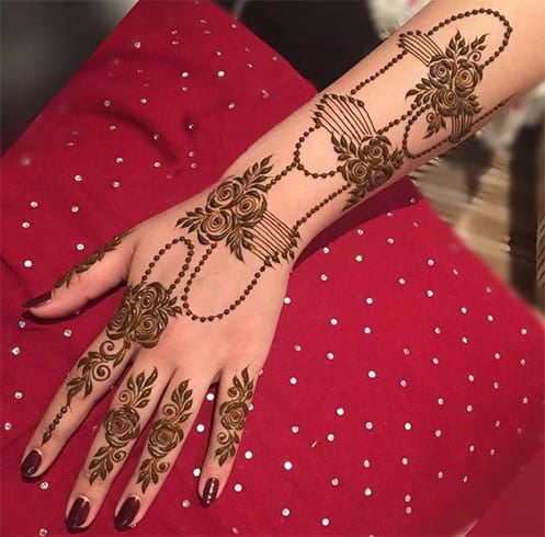 Spring Rose Mehndi For Teenagers