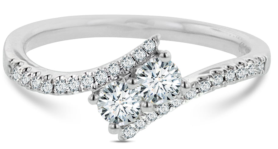 Two Stone Diamond Engagement Ring