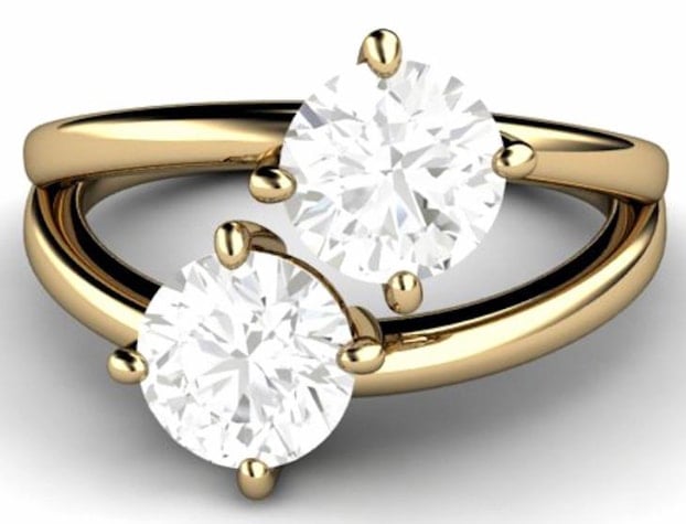 Top more than 135 two stone ring design super hot - awesomeenglish.edu.vn