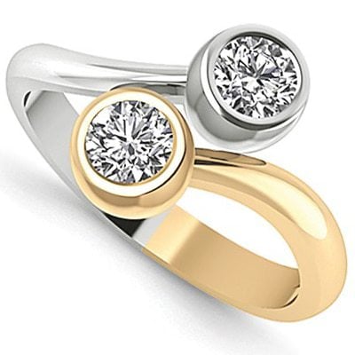 Two Tone Engagement Rings