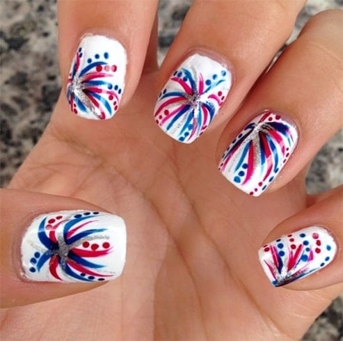 4th of July Firework Nails