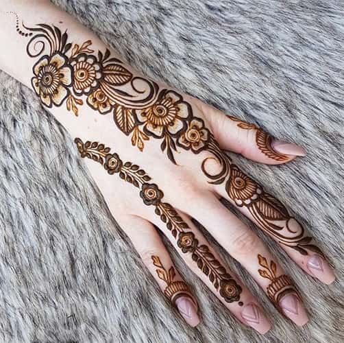 Arabic Back Hand Mehndi Designs