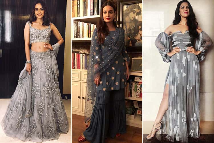 Bollywood Celebs in Shades Of Gray Dress