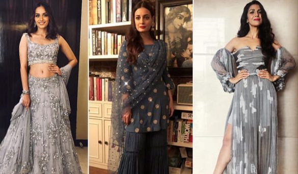 Bollywood Celebs in Shades Of Gray Dress