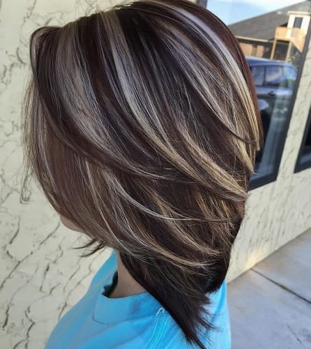 Dark Platinum Browns Hair Color