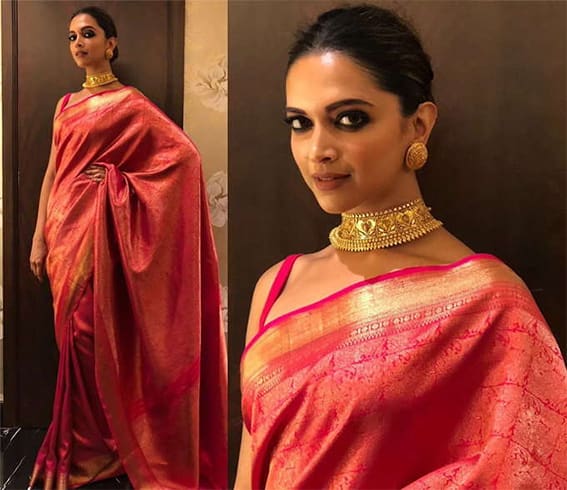 Deepika Padukone in Sari