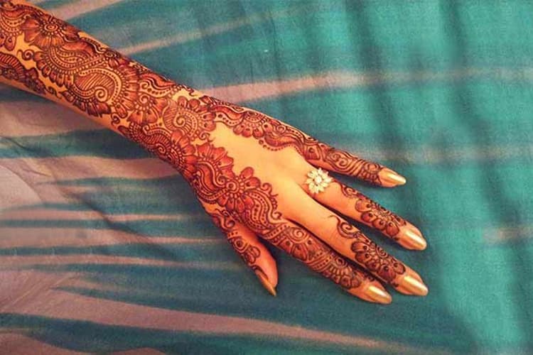 Full Back Hand Mehndi Designs