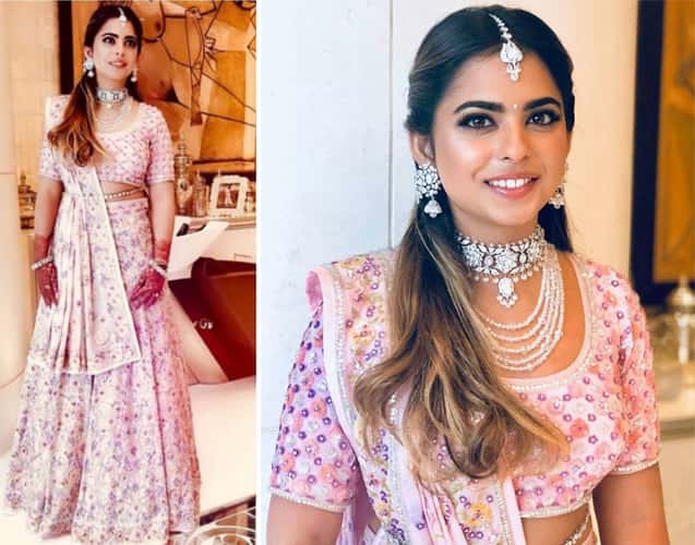 Isha Ambani at akash ambani engagement