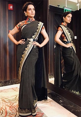 Kangana Ranaut in Sabyasachi saree