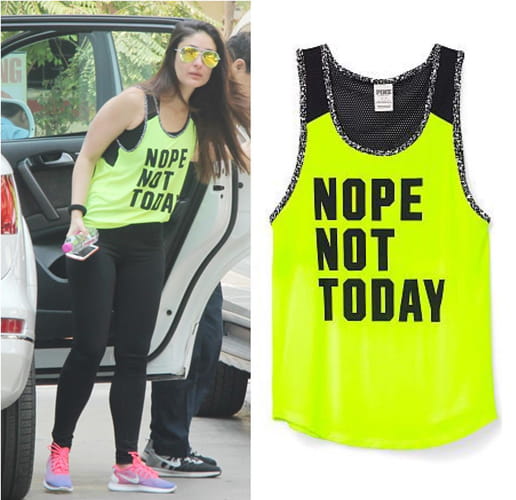 Kareena In VS Pink Neon green vest