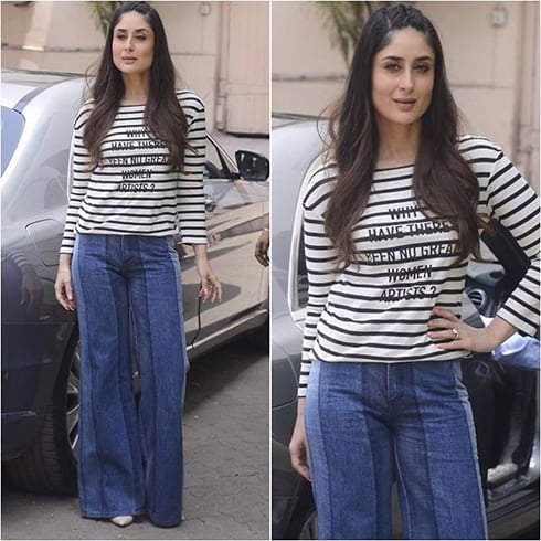 Kareena Kapoor Stripes Fashion