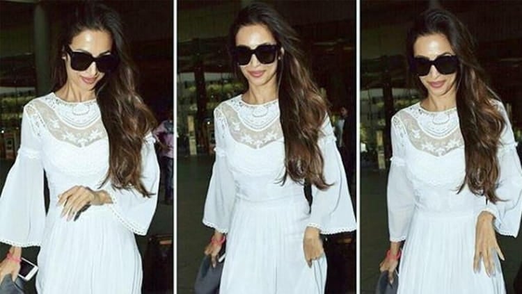 Malaika Arora Khan in White Lace Outfit