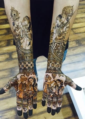 Prince And Princess Dulhan Mehendi Design