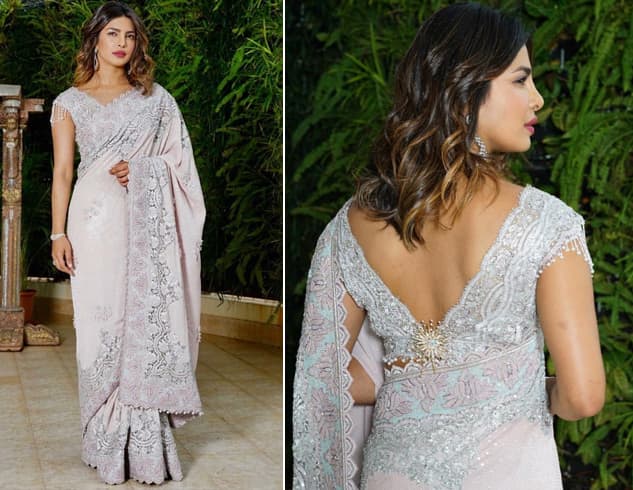 Priyanka Chopra in Tarun Tahiliani sari